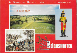 MILITARIA REICHSHOFFEN BAS RHIN - LA CHARGE DES CUIRASSIERS, LE CHAMP DE BATAILLE D HIER ET D AUJOURDHUI, ED LA CIGOGNE - Altri & Non Classificati