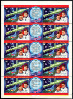 Russia 4663-4664a Sheet, MNH. Mi 4728-4729. Soyuz 26-27.Romanenco, Grechko, 1978 - Ongebruikt