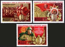 Russia 4637-4639, MNH. Michel 4695-4697. USSR Military Forces, 60th Ann. 1978. - Neufs