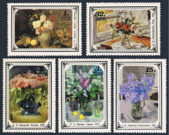 Russia 4765-4769, MNH. Michel 4886-4870. Russian Flower Paintings, 1979. - Unused Stamps