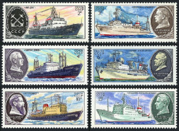 Russia 4881-4886, MNH. Michel 5012-5017. Research Ships 1980, Scientists. - Nuevos