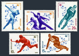 Russia 4807-4811,4812, MNH. Michel 4915-4919, Bl.143. Olympics Lake Placid-1980. - Unused Stamps