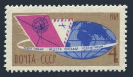 Russia 2940 Two Stamps, MNH. Michel 2959. Letter Writing Week 1964. - Nuevos