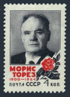 Russia 2920 Two Stamps, MNH. Michel 2939. Maurice Torez, French Communist, 1964. - Nuevos