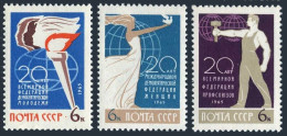 Russia 3091-3093, MNH. Mi 3111-3113. Federations 1965: Trade Unions, Youth,Women - Unused Stamps