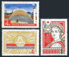 Russia 3066-3068, MNH. Mi 3085. Soviet Estonia, Lithuania, Latvia,25th Ann.1965. - Ongebruikt