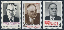 Russia 3051-3052,MNH. Otto Grothewohl,Maurice Thorez,Gheorghe Gheorghiu-Dej,1965 - Ongebruikt