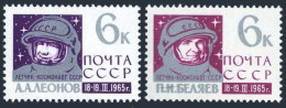 Russia 3043-3044, MNH. Michel 3070-3071. Voskhod 2 Flight,1965. Belyayev, Leonov - Unused Stamps