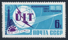 Russia 3011 Two Stamps, MNH. Michel 3031. ITU-100, 1965. Communication Symbols. - Unused Stamps
