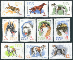 Russia 3000-3009, MNH. Michel 3020-3029. Dogs 1965. Russian Hound, Irish Setter, - Ungebraucht
