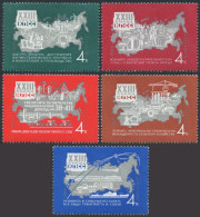 Russia 3245-3249 Blocks/4,MNH.Mi 3269-3273. 23rd Communist Party Congress.1966. - Ongebruikt