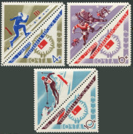 Russia 3176-3178, MNH. Mi 3193-3195. Winter Spartacist Games,1966.Skater,Hockey. - Ungebraucht