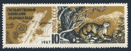 Russia 3379, MNH. Michel 3400. Cedar Valley Reservation. Snow Leopard, Map.1967. - Nuevos
