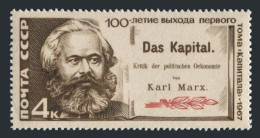 Russia 3360, MNH. Mi 3380. Karl Marx, The Publication Of Das Kapital, 100, 1967. - Ungebraucht