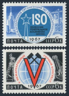 Russia 3309-3310, MNH. Michel 3332-3333. Congresses, 1967. Standards, Mining. - Ongebruikt