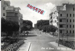 Lazio-roma-lido Di Roma Ostia Frazione Quartiere Marittimo Di Roma Via Pietro Rosa Animata Veduta Anni 50 - Other & Unclassified