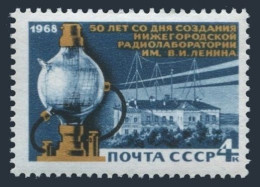 Russia 3526 Two Stamps, MNH. Michel 3551. Radio Laboratory At Gorki, 50. 1968. - Unused Stamps