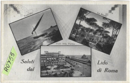 Lazio-roma Ostia Frazione Quartiere Marittimo Di Roma Saluti Dal Lido Di Ostia Vedute Vedutine Anni 30 (f.picc/v.retro) - Sonstige & Ohne Zuordnung