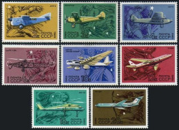 Russia 3673-3680 Blocks/4,MNH.Michel 3700-3707. History Of Aeronautics.1969. - Ungebraucht