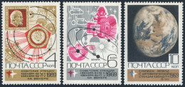 Russia 3667-3668, 3682, MNH. Mi 3694-3695,3709. Space Stations Venera 5-6. 1969. - Nuevos
