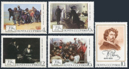 Russia 3624-3628 Blocks/4,MNH.Michel 3651-3655. Ilya Repin,1969.Paintings. - Unused Stamps