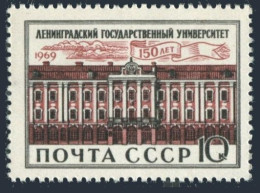 Russia 3572 Two Stamps, MNH. Michel 3599. Leningrad University, 150th Ann. 1969. - Unused Stamps