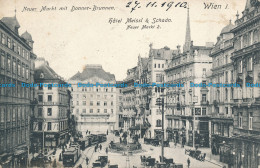 R035756 Neuer Markt Mit Donner Brunnen. Hotel Meissl And Schadn. 1910 - Welt