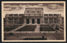 Cartolina Milano, Nuova Stazione Centrale, Neuer Hauptbahnhof, Strassenbahn  - Milano