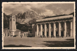 Cartolina Bolzano, Piazza Garibaldi E Stazione Ferroviaria, Dolomiti, Bahnhof  - Bolzano (Bozen)