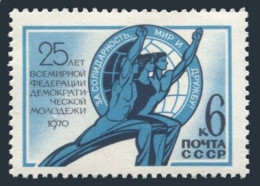 Russia 3739 Block/4,MNH.Mi 3768. World Federation Of Democratic Youth,1970. - Nuevos