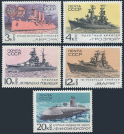 Russia 3752-3756,MNH.Michel 3781-3785. Soviet Warships,1970.Cruisers,Submarine. - Ungebraucht