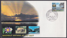 Sri Lanka Ceylon 2000 FDC Hotel Industry, Elephant, Flower, Beach, Stork, Birds, Bird, Coast, Tourism, First Day Cover - Sri Lanka (Ceylon) (1948-...)