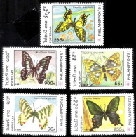 783  Butterflies - Papillons - Laos Yv 1014-18 - MNH - 1,85 - Butterflies