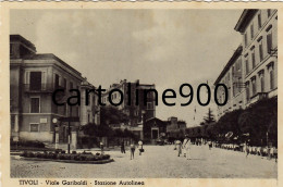 Lazio-tivoli Viale Garibaldi Stazione Autolinea Animata Anni 40 50 ( F.piccolo ) - Tivoli