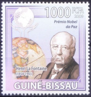 Nobel Peace Winner Henri Fontaine, Guinea Bissau 2009 MNH - Nobelpreisträger