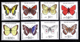 783  Butterflies - Papillons - Germany Yv 1344-51 - MNH - 4,50 (22) - Butterflies