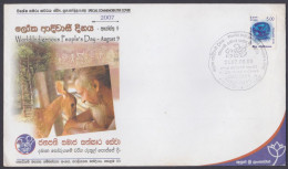 Sri Lanka Ceylon 2009 Special Cover World Indigenous People's Day, Native, Natives, Deer - Sri Lanka (Ceylan) (1948-...)