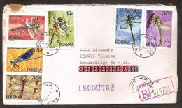 Poland 1988●Dragonlies●compl. Set On R-Cover - Covers & Documents