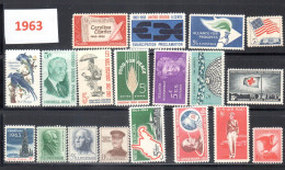 USA 1963 Full Year Commemorative MNH Stamps Set 19 Stamps With Airmail - Années Complètes