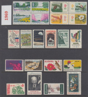 USA 1969 Full Year Commemorative MNH 22 Stamp Set - Annate Complete