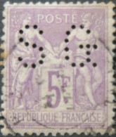 R1311/3122 - FRANCE - SAGE TYPE II N°95 Avec Perforations : " SG " - Cote (2024) : 100,00 € - 1876-1898 Sage (Tipo II)