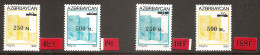 Azerbaijan●ERROR●●FEHLDRUCK●1995●Definitives Tower Architecture●Surcharge●●Freimarken Turm●Aufdruck●Mi189F/191F MNH - Azerbaiján