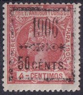 LOBEY  ANNUBON Y CORIS CO PARA 1905 50 CENTS - Plaatfouten & Curiosa