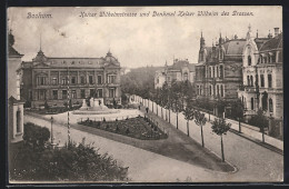 AK Bochum, Kaiser Wilhelmstrasse Und Denkmal Kaiser Wilhelm Des Grossen  - Bochum