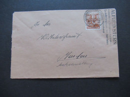 18.8.1948 Bizone Bandaufdruck Nr.44 I EF Firmen Stempel Alfred Stern Korbmöbel Lendringsen Kreis Iserlohn Bieberkamp - Cartas & Documentos