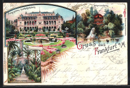 Lithographie Frankfurt-Westend, Palmengarten Gesellschaftshaus Und Schweizerhaus  - Frankfurt A. Main