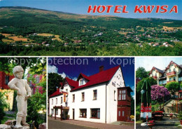 73280538 Swieradow Zdroj Bad Flinsberg Panorama Hotel Kwisa Brunnenfigur Garten  - Pologne