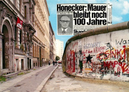 73280108 Berliner Mauer Berlin Wall Sebastianstrasse Honecker  Berliner Mauer - Sonstige & Ohne Zuordnung
