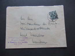 1948 Bizone Netzaufdruck MiF Nr.42 II EF Abs. Stempel Verbandsberufschulen Menden - Hemer In Menden / Ortsbrief - Brieven En Documenten