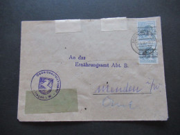 27.8.1948 Bizone Nr.40 I (2) MeF Stempel Gewerbeaufsichtsamt Hagen In Westfalen An Das Ernährungsamt In Menden - Lettres & Documents